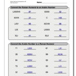 Roman Numeral Worksheets Roman Numerals Worksheets Math Facts Addition